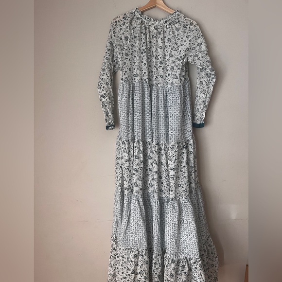 Charlie Joe Palma Blue Print voluminous Maxi Dress - Picture 6 of 11